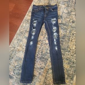 Girls Ripped Skinny Jeans